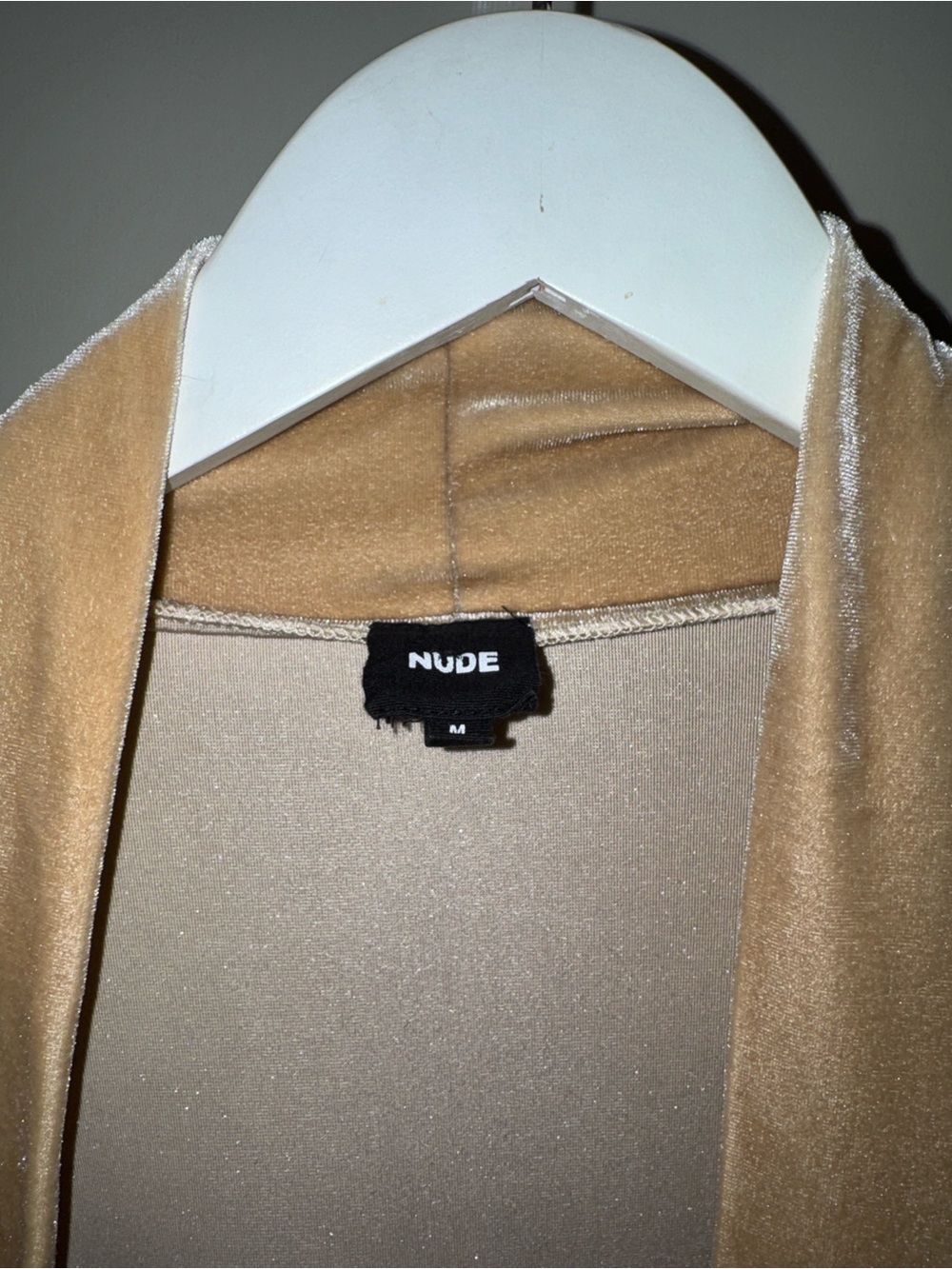 Long Open Front Velvet Robe - Picture 3 of 6